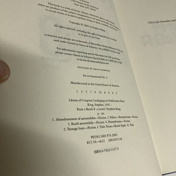 Stephen King Lot of (2) From a Buick 8, Cell - Hardcover Books - Acceptable - Picture 13 of 14